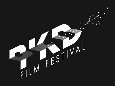 Philip K Dick Film Festival: Disjointed Type branding disjointed film festival icon logo philip k dick saturn sci fi space stars typography