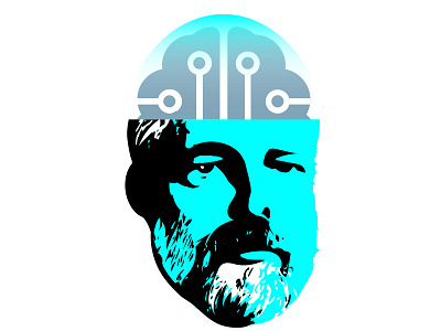 Philip K Dick Film Festival Brain author brain branding circuits film festival logo philip k dick portrait sci fi scifi writer