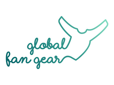 Global Fan Gear Unraveling branding cheering fan icon logo unravelling