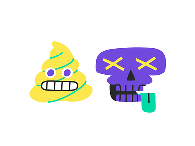 Poop / Skull Emoji descomplica emoji icon poop skull