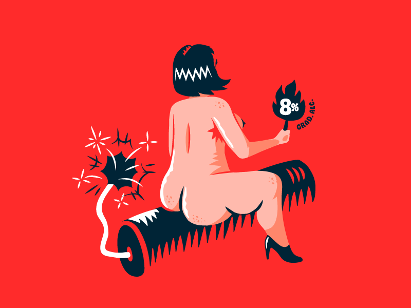 π₯ Ass on Fire π₯ red woman firecracker bomb fire ass