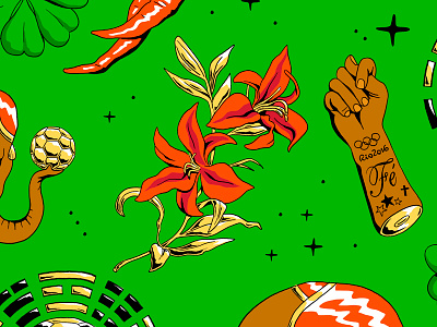 Lucky Charms brazil cup flower football futebol golden pattern shirt soccer world