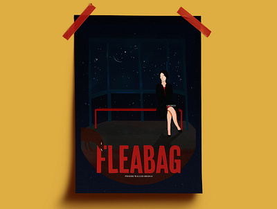 Fleabag-Fan Art fan art fleabag graphic design illustration movie poster art poster design posters tv show