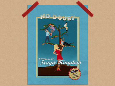 NO DOUBT-TRAGIC KINGDOM 25TH YEAR ANNIVERSARY POSTER CONCEPT DES