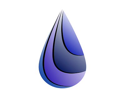 Drop - first attempt blue drop dråpe hav lilla logo ocean purple