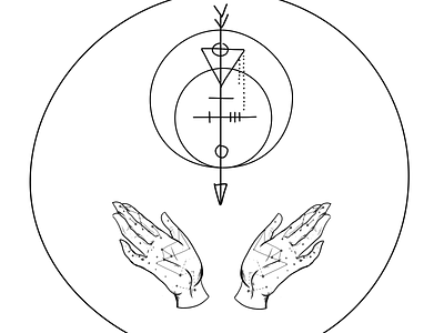Hand Occult design illustration