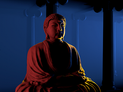 Buddha Lighting Test c4d lighting