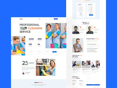 Cleaning Service Landing Page cleaning cleaning services landing page services ui web design