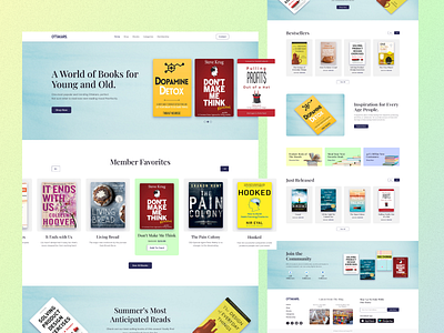 Book Online Store Landing Page book online store book shop book store books bookshelf classy colors desktop dribbble2022 e book ebook ecommerce landing page library minimal online book reading typography ui website