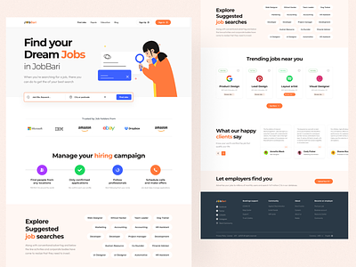 JobBari - Job Finding website design