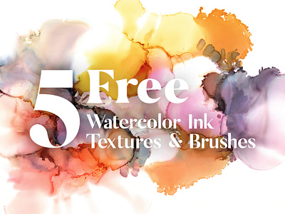 5 Free Watercolor Ink Textures and Brushes