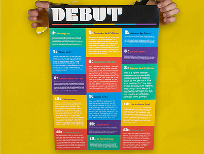 DEBUT Poster debut funny graphicdesign humor poster a day poster art type work