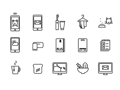 everyday 1/2 daily icons life simple