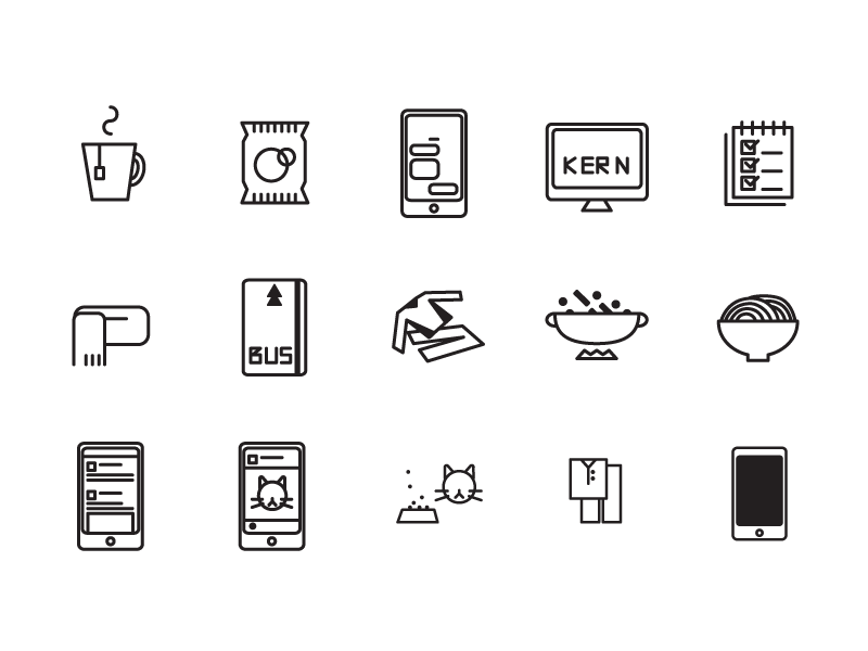 everyday 2/2 daily simple life icons