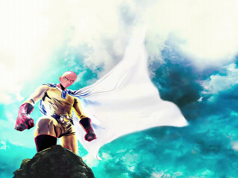 No mercy ⚡ animated animation anime art artwork digital art digital painting fanart genos hero illust one punch one punch man onepunchman painting saitama saitamasensei strongest super hero superhero