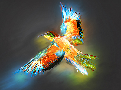 Bird of Paradise🦜 animal animal art animalart artwork bird color colorful design digital drawing feather fly forest green illu illustration jungle nature red wings