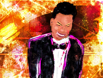 Oh Will...✨ abstract character chris rock colorful creative digital painting digital portrait face fighting illust illustration man oscar oscar 2022 portrait portrait illustration suit will smith