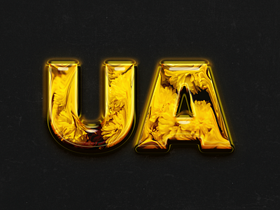 Ukrainian amber 3d 3d design amber glass glass effect glassy graphic design photoshop type typography ukraine