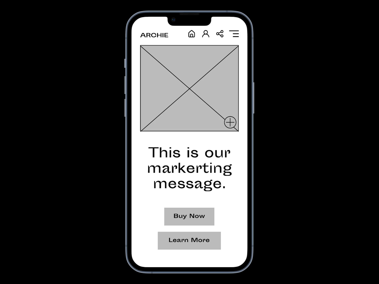 ARCHIE Sports Racket Design App Wireframe in Figma by Sophie Tran