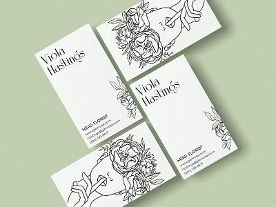 Branding for a Fresh Flower Shop adobe illustrator brand identity business card florist shop flower delivery flower shop instagram posts international womens day line drawing branding marketing posts social media posts vertical business card