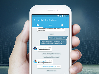 Recreational Soccer App | Android android app chat material design soccer