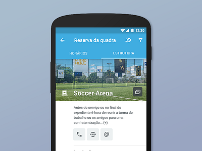 Venue Booking | Android App app online booking pitch soccer venue booking