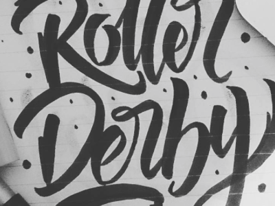 Roller Derby calligraphy lettering letters