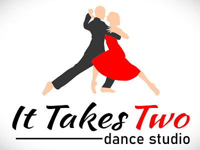 It Takes Two Brand branding dance dancestudio design logo logodesign logostudio studiologo vector