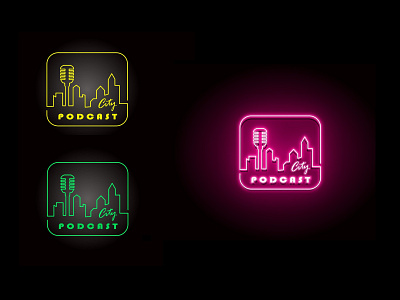 City Podcast Brand branding logo logodesign podcast logo podcasts vector