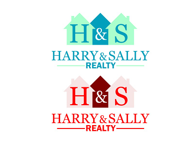 Harry and Sally Brand branding design house houses logo logodesign realestate realty realty logo