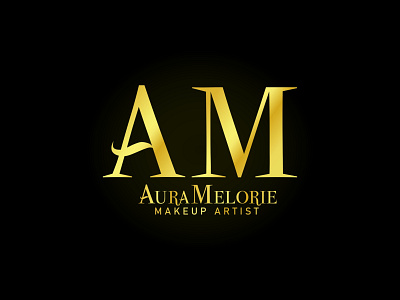 Aura Melorie Brand branding gold makeup artist mua professional logo