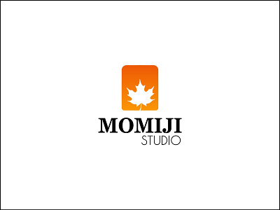 Momiji Studio Brand logo logo design maple music studio orange red studio