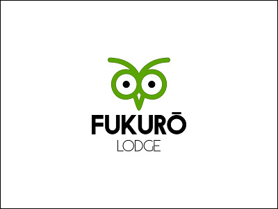 Fukuro Lodge Brand animal green lodge logo logodesign mascot owl