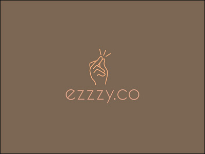 ezzzy co brand brown design finger hand logo logodesign real estate realestate realty snap snap finger