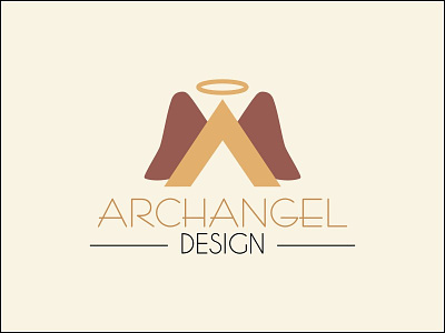 ArchAngel Brand angel archangel brown design earth tone earthy halo logo logodesign orange