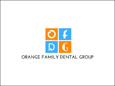 ODFG blue dental design family group logo logodesign orange