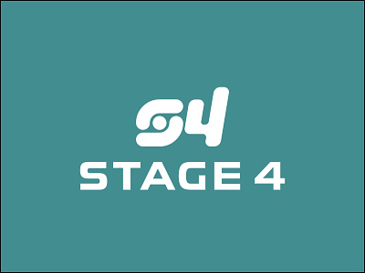 Stage 4 4 cyan darkcyan design logo logodesign monogram number 4 s4