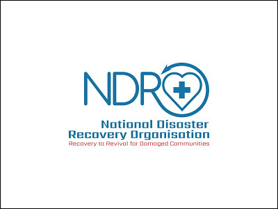 NDRO Brand blue charity design disaster logo logodesign organization recovery red
