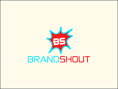 BrandShout balloon brand bs cartoon cyan design logo logodesign monogram red shout yellow