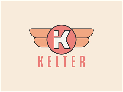 Kelter Brand design fly logo logodesign orange plane red wings