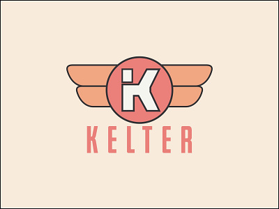 Kelter Brand design fly logo logodesign orange plane red wings