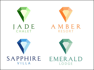 Gem Series Brand amber blue design emerald gem gems gemstone gemstones green jade logo logodesign orange sapphire