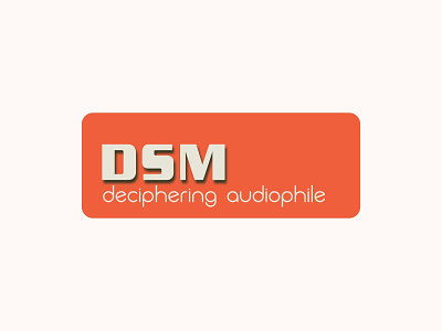 DSM Logo graphic design logo mixer orange sound