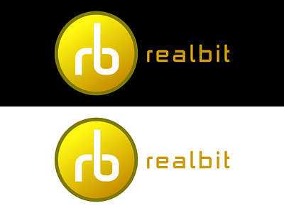 Realbit (Real Estate Coins) Design crypto gradient logo realestate realestatecoin yellow