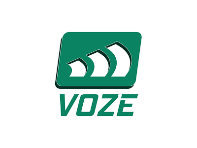 VOZE Design green logo shadow sound sound wave voice wave