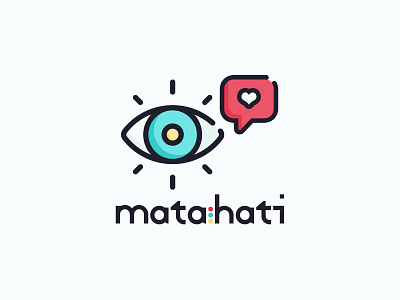 Logo Design | matahati branding design flat icon logo minimal