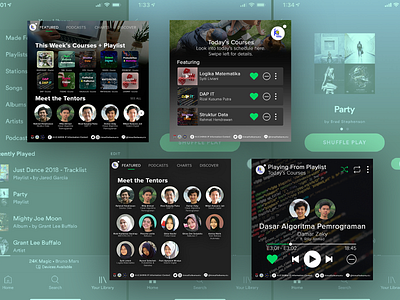 Spotify UI Design Implementation app design photoshop ui ux web