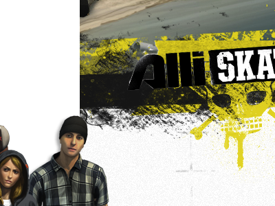 Alli grunge landing page video games