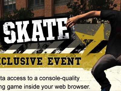 Skate! grunge landing page textures video games