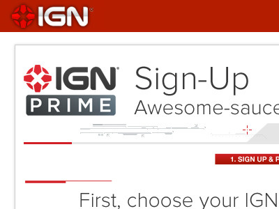 Prime Sign Up form proxima nova red sign up
